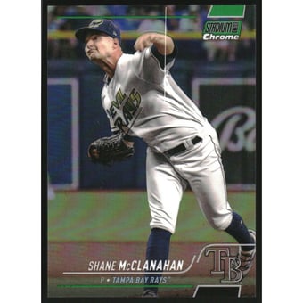 2022 Stadium Club Chrome Green Refractors #80 Shane McClanahan