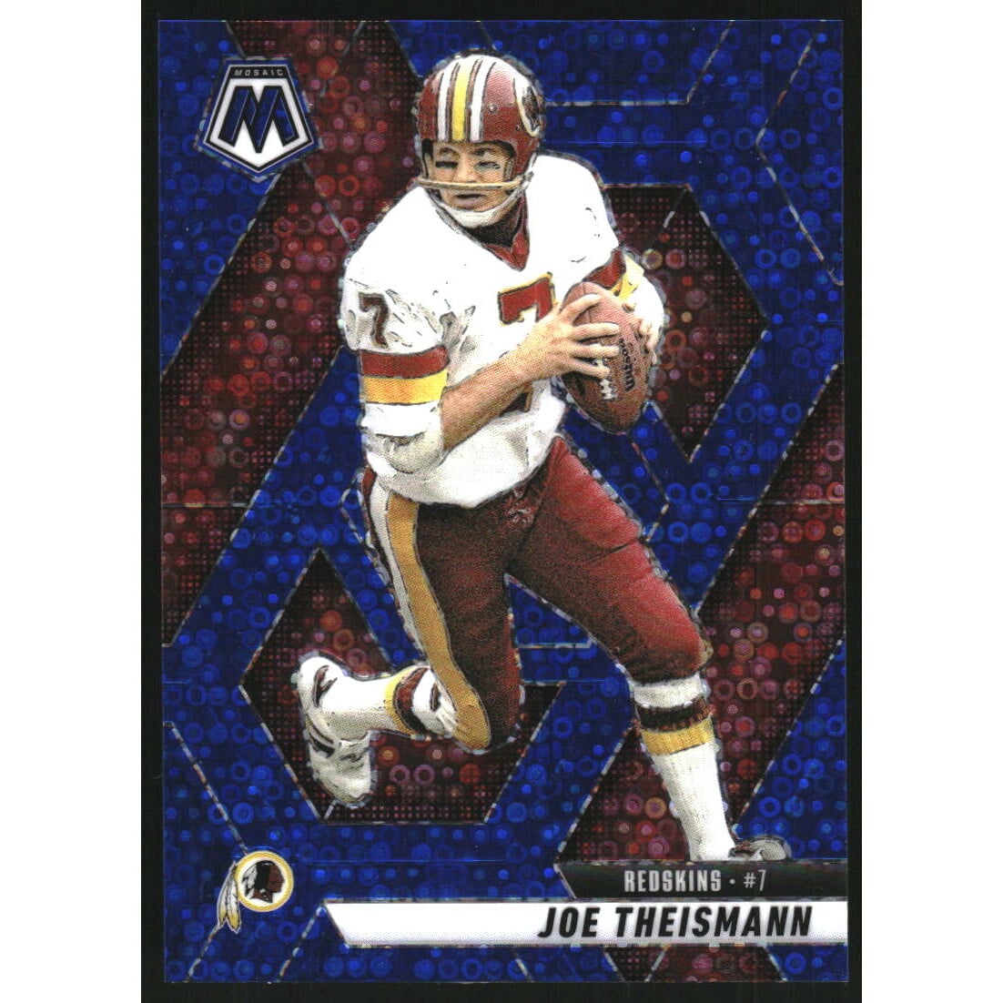 2025 Panini Mosaic Mosaic No Huddle Blue #105 Joe Theismann. rookie card picture