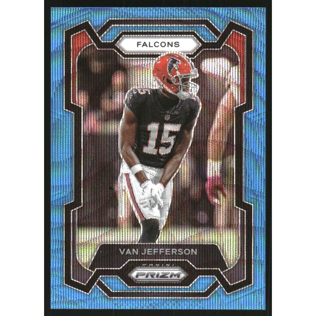 2023 Panini Prizm Prizms Blue Wave #171 Van Jefferson