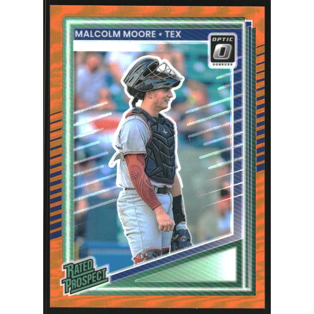 2025 Donruss Optic Orange #124 Malcolm Moore. rookie card picture