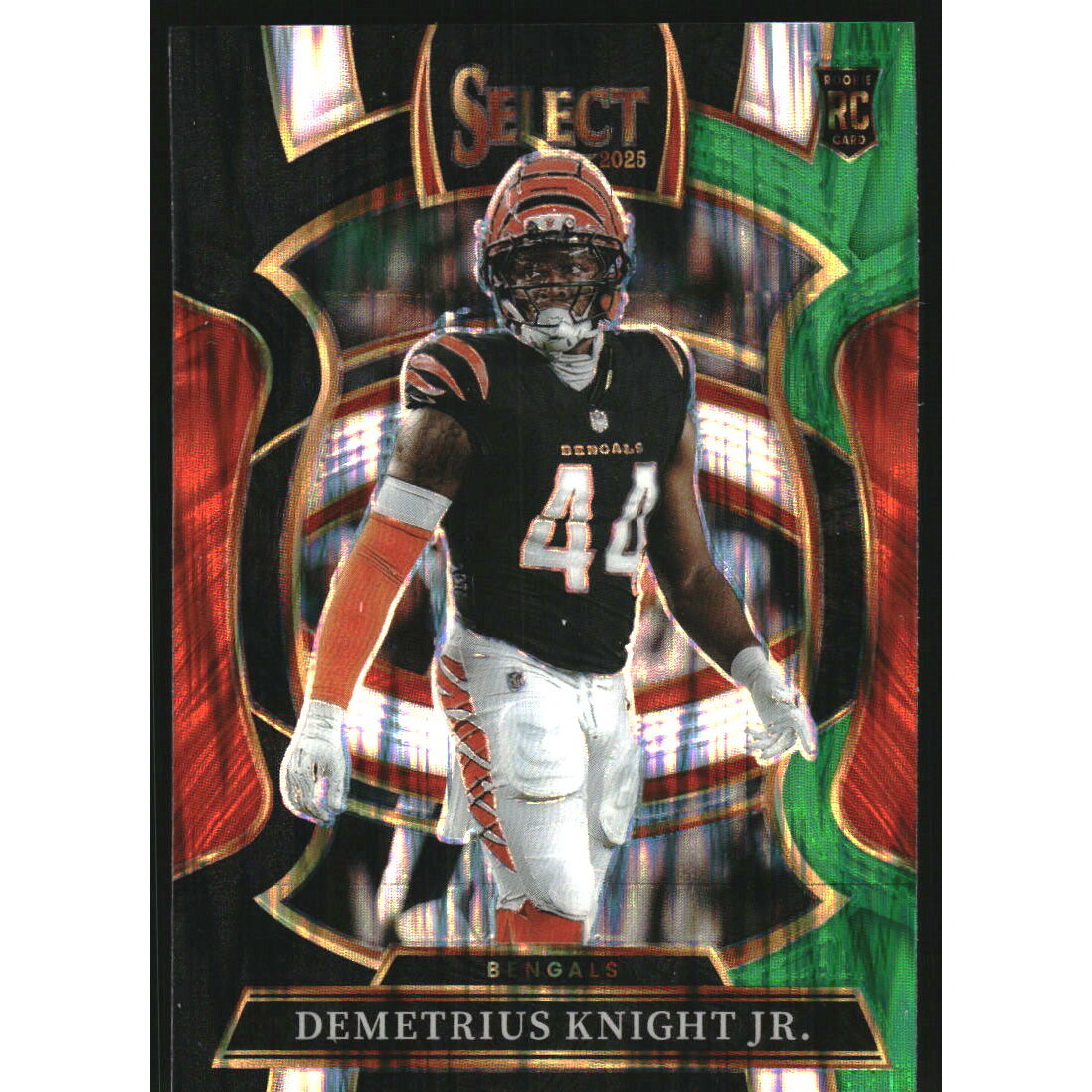 2025 Select Prizm Black and Green Shock #58 Demetrius Knight Jr.
