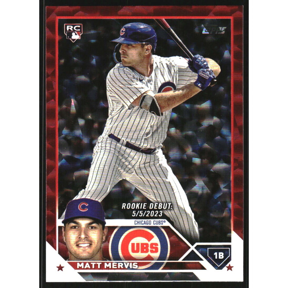 2023 Topps Update Red Foilboard #US236 Matt Mervis. rookie card picture