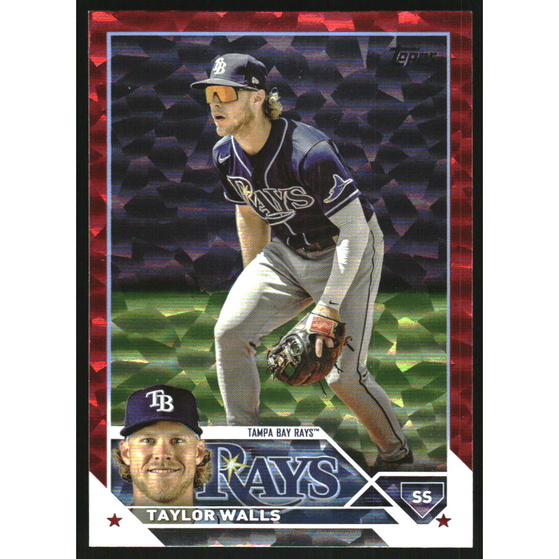 2023 Topps Red Foil #625 Taylor Walls. rookie card picture