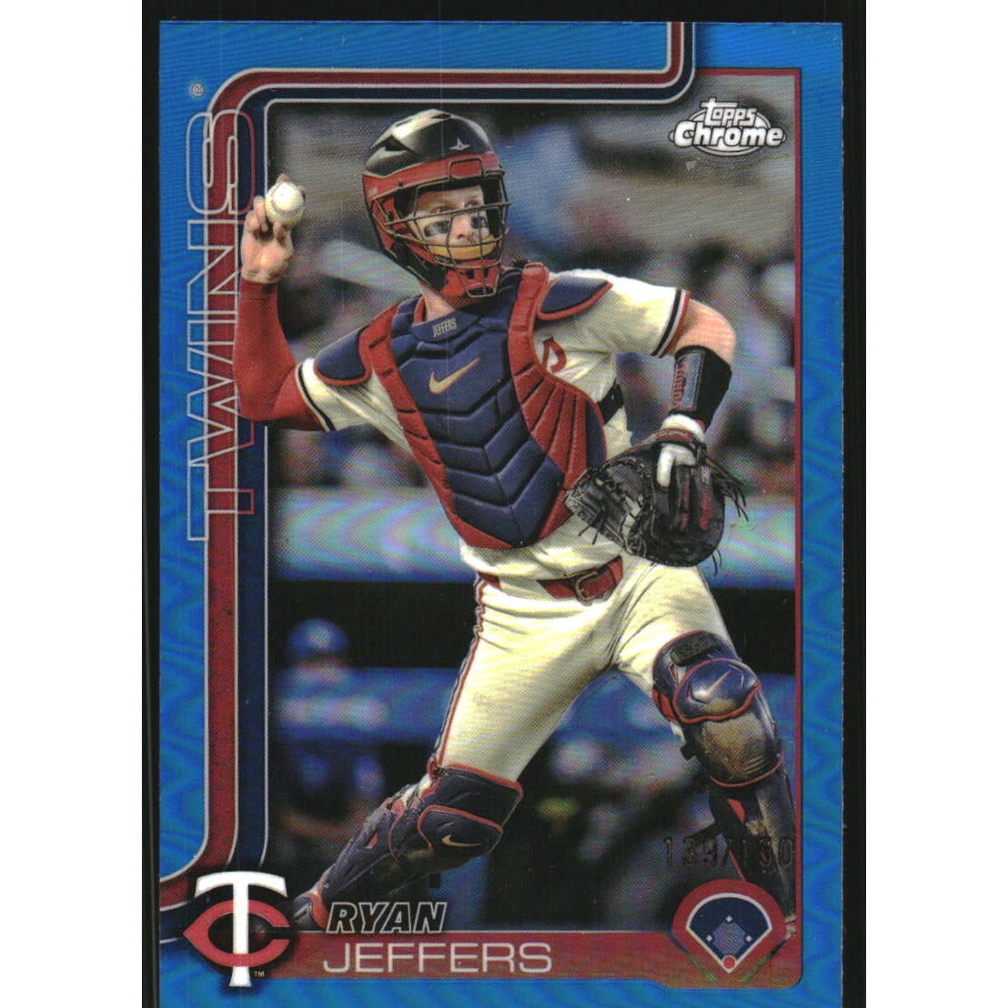 2025 Topps Chrome Blue Refractors #65 Ryan Jeffers. rookie card picture