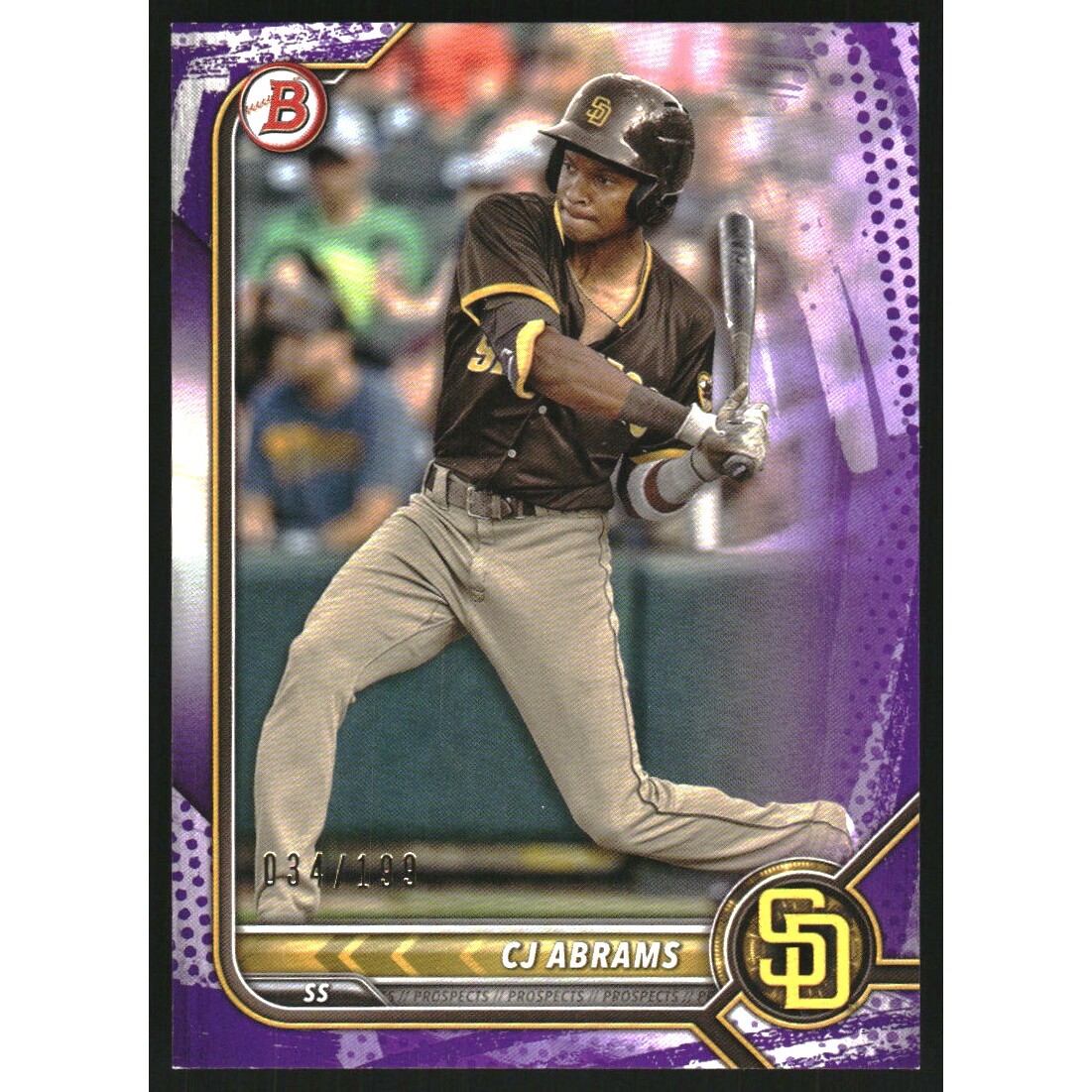 2022 Bowman Prospects Purple Pattern #BP9 CJ Abrams