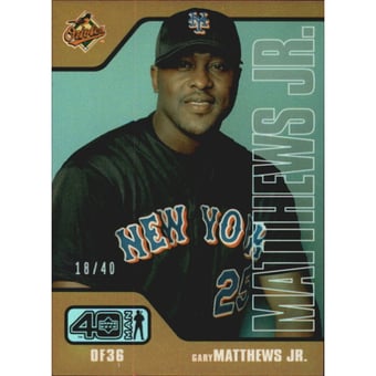 2002 Upper Deck 40-Man Electric Rainbow #837 Gary Matthews Jr.