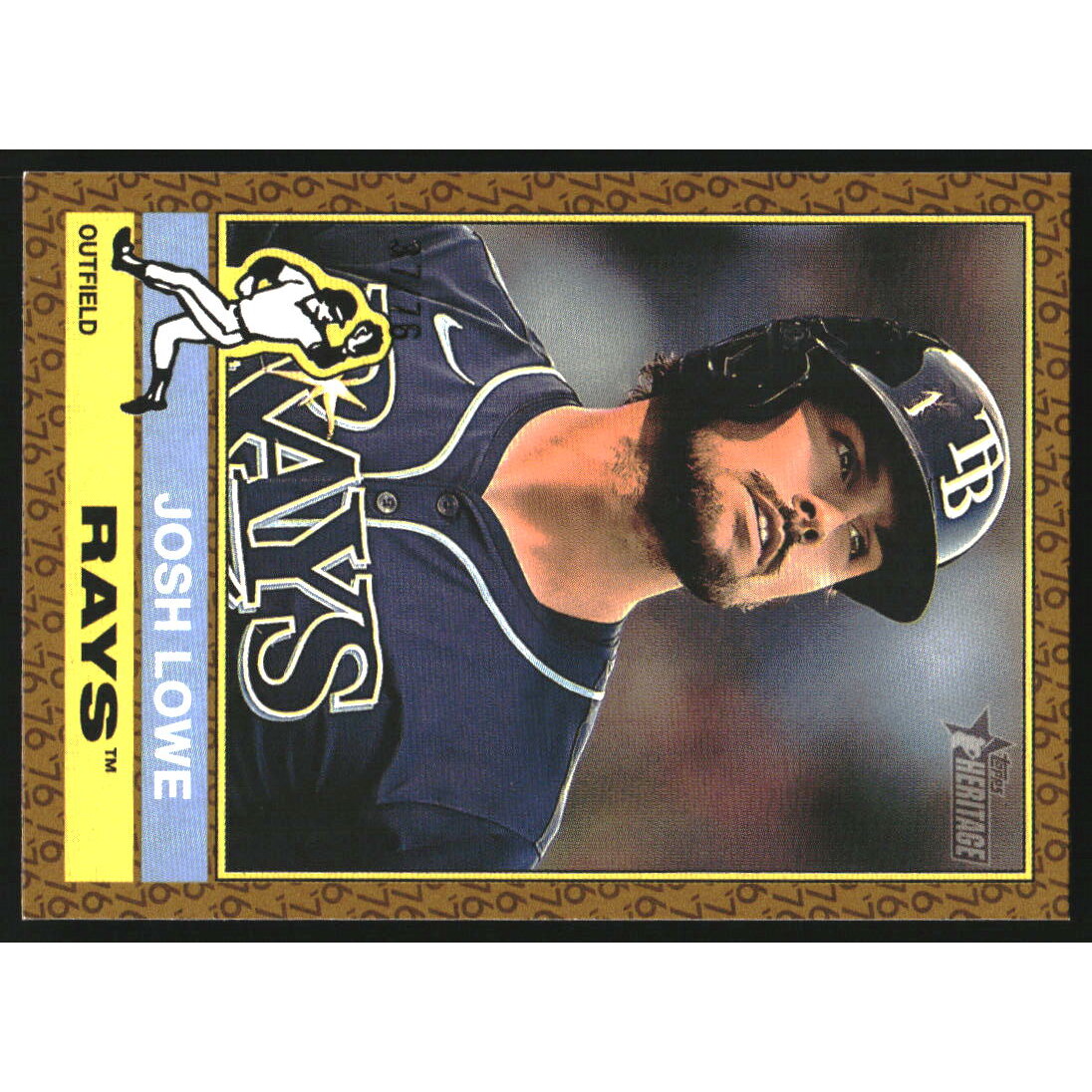 2025 Topps Heritage Color of the Year #228 Josh Lowe. rookie card picture