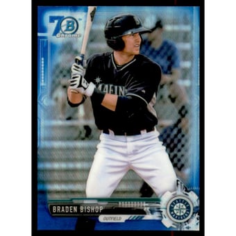 2017 Bowman Chrome Mini Prospects 70th Blue Refractors #BCP211 Braden Bishop