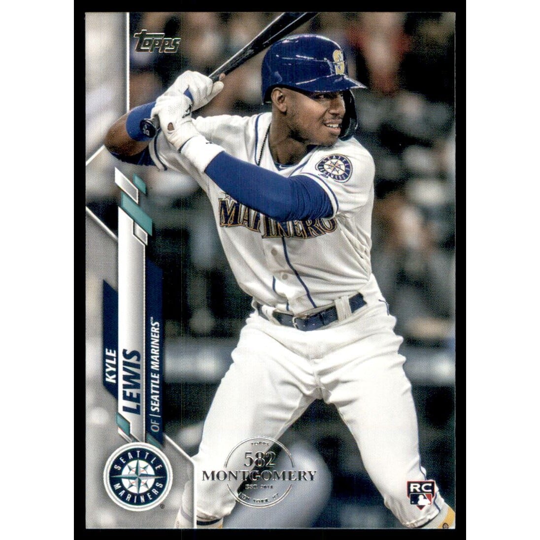 2020 Topps Factory Set 582 Montgomery Club #64 Kyle Lewis. rookie card picture