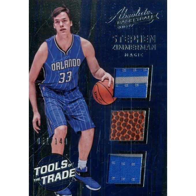 2016-17 Absolute Memorabilia Tools of the Trade Rookie Materials Trio #29 Stephen Zimmerman