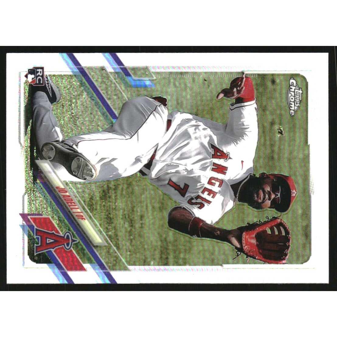 2021 Topps Factory Set Chrome Rookie Variation #43 Jo Adell. rookie card picture