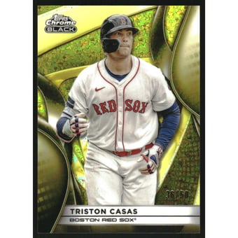2025 Topps Chrome Black Gold Mini-Diamond Refractors #110 Triston Casas