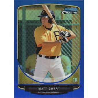 2013 Bowman Chrome Prospects Blue Refractors #BCP163 Matt Curry