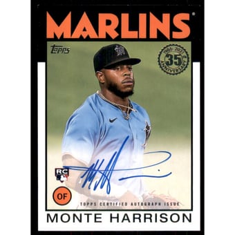 2021 Topps '86 Topps Autographs #86AMH Monte Harrison