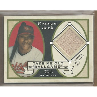 2005 Topps Cracker Jack Take Me Out to the Ballgame Mini Relics #MTE2 Miguel Tejada Bat