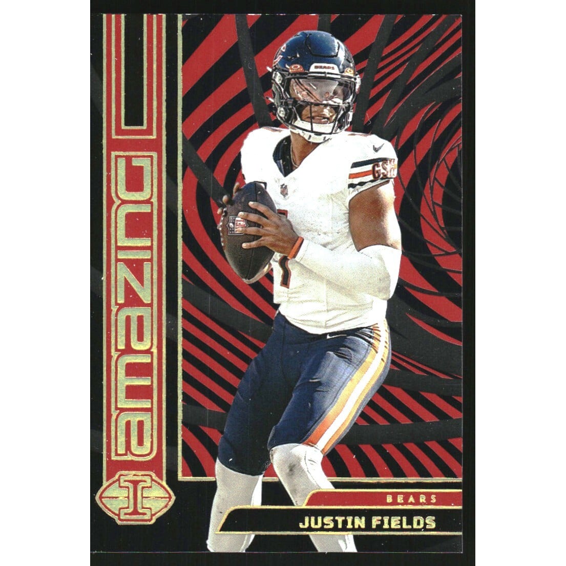2023 Panini Illusions Amazing Red #10 Justin Fields. rookie card picture
