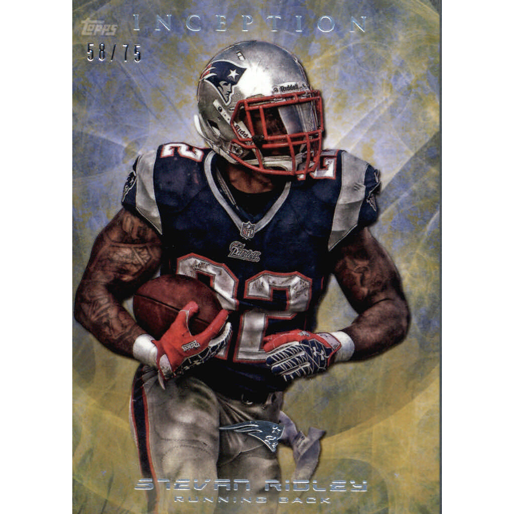 2013 Topps Inception Yellow #65 Stevan Ridley. rookie card picture