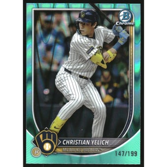 2025 Bowman Chrome Aqua Raywave Refractors #70 Christian Yelich