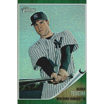 2011 Topps Heritage Chrome Green Refractors #C98 Mark Teixeira