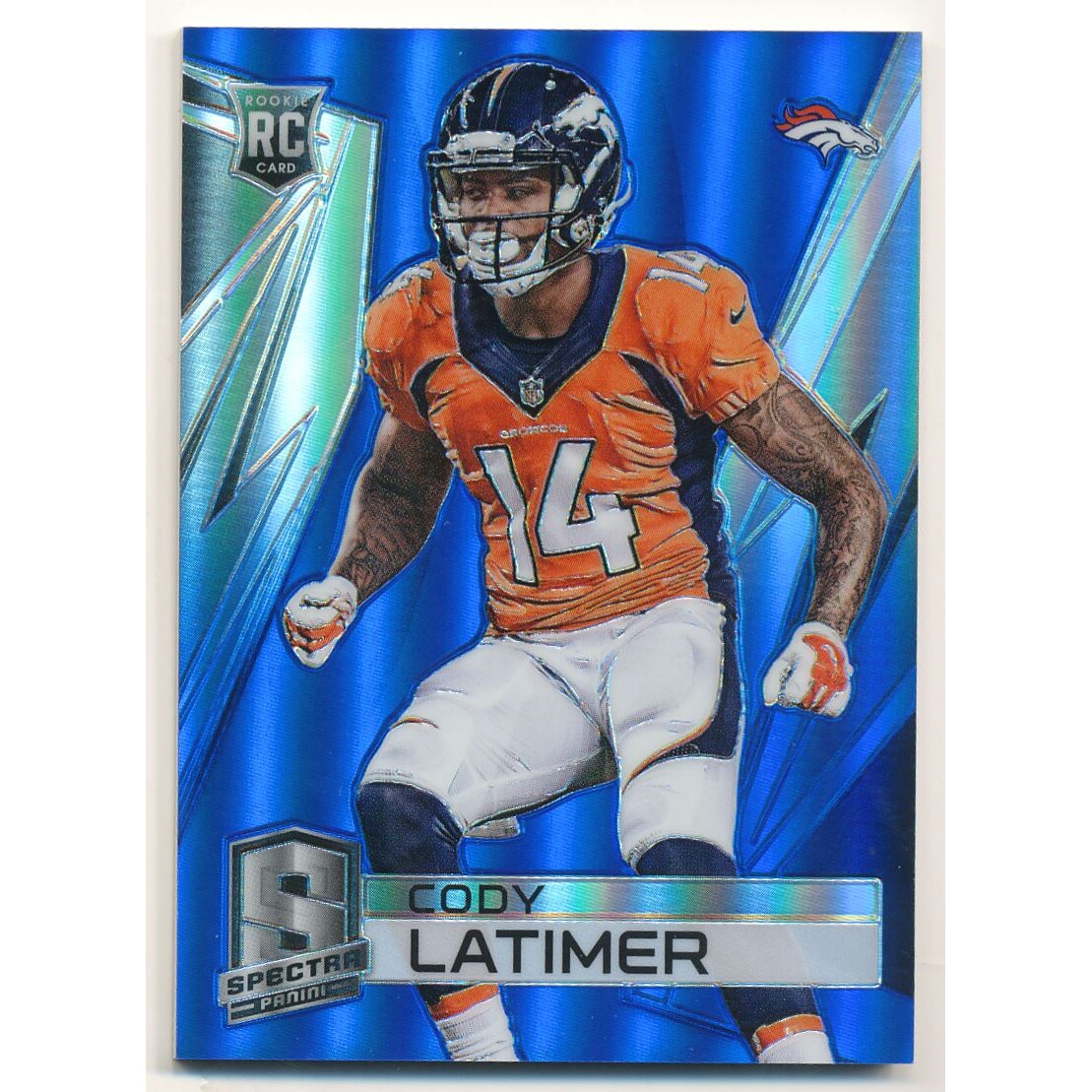 2014 Panini Spectra Prizms Blue #197 Cody Latimer. rookie card picture