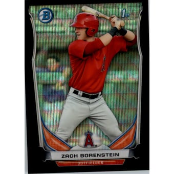 2014 Bowman Chrome Prospects Black Wave Refractors #BCP10 Zach Borenstein