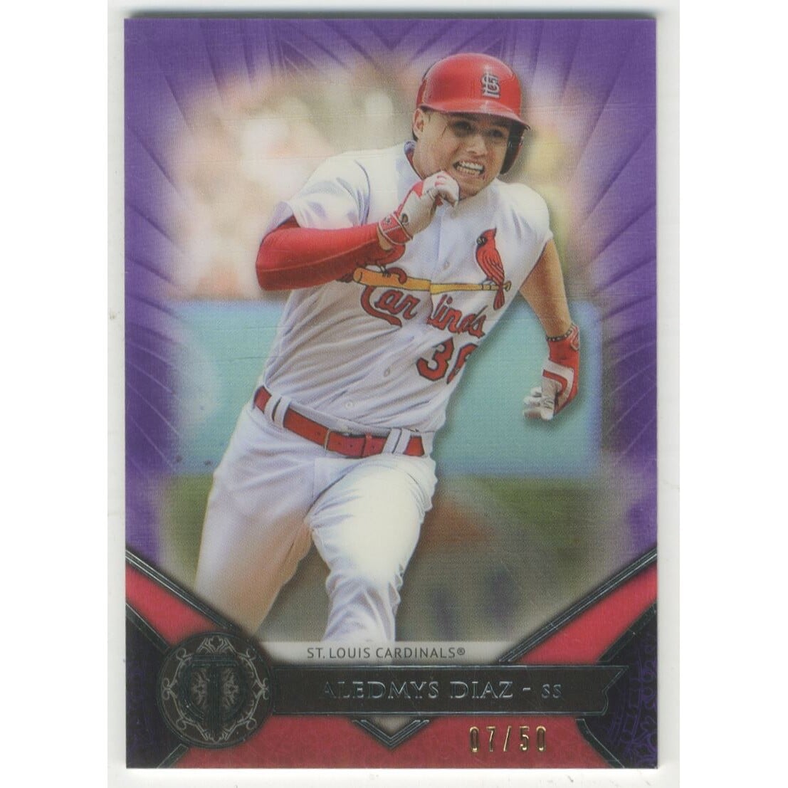 2017 Topps Tribute Purple #83 Aledmys Diaz. rookie card picture