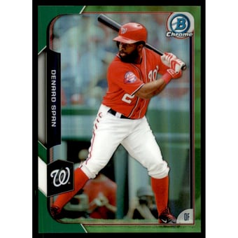 2015 Bowman Chrome Green Refractors #67 Denard Span