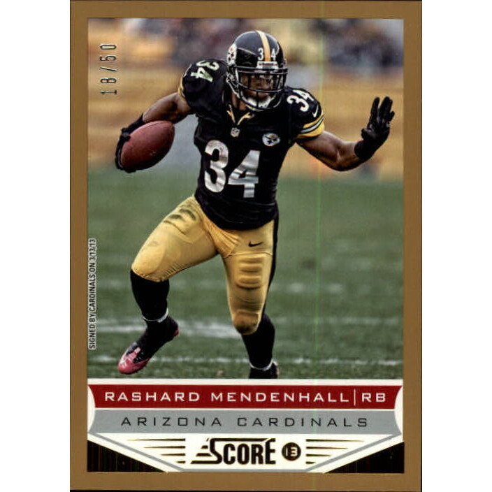 2013 Score Gold Zone #5 Rashard Mendenhall