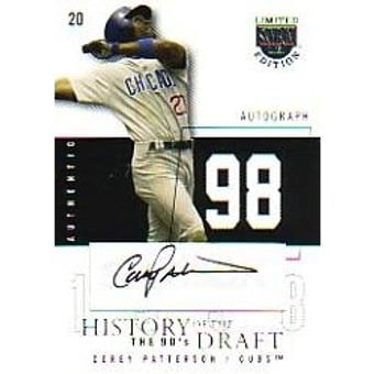 2004 SkyBox LE History Draft 90's Autograph Black #CP Corey Patterson