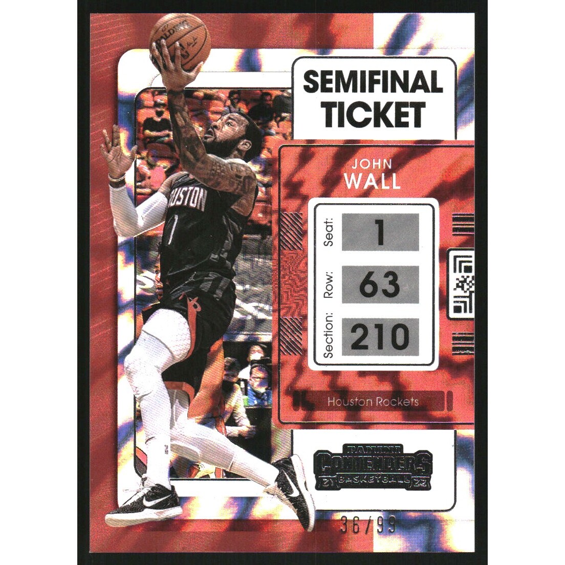 2021-22 Panini Contenders Semifinal Ticket #60 John Wall