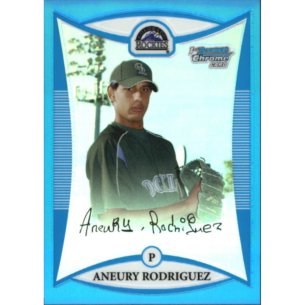 2008 Bowman Chrome Prospects Blue Refractors #BCP98 Aneury Rodriguez. rookie card picture