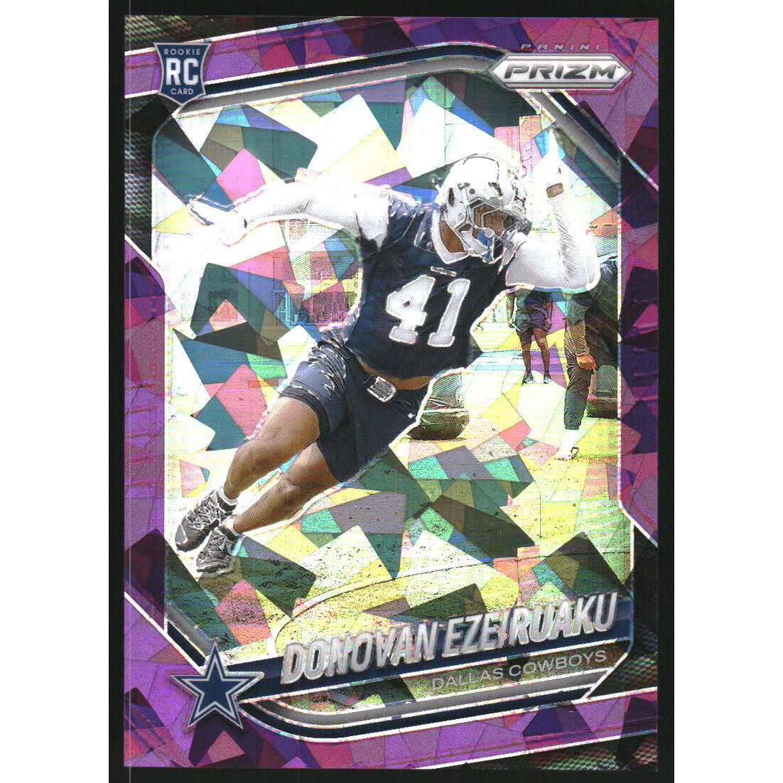 2025 Panini Prizm Prizms Purple Ice #314 Donovan Ezeiruaku