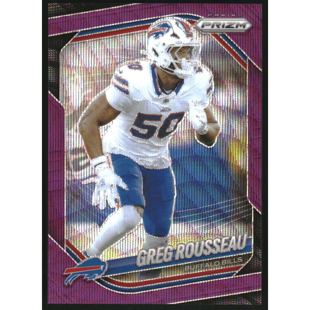 2025 Panini Prizm Prizms Purple Wave #9 Greg Rousseau