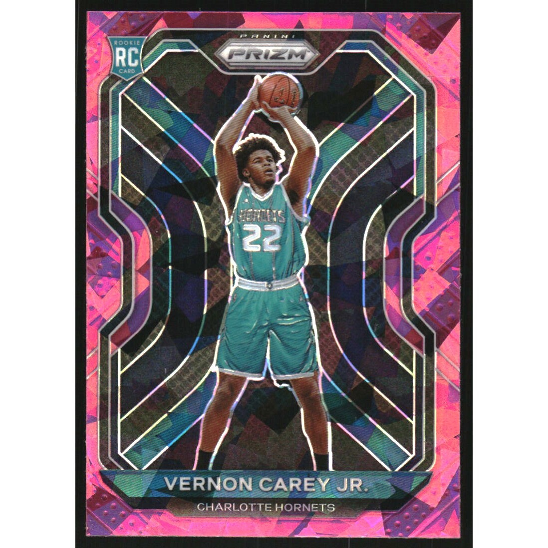 2020-21 Panini Prizm Prizms Pink Ice #269 Vernon Carey Jr.