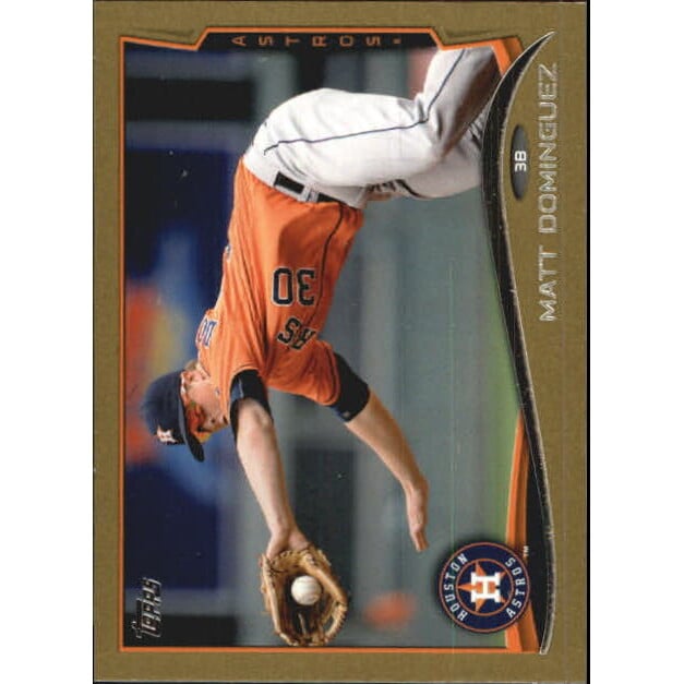 2014 Topps Mini Gold #218 Matt Dominguez. rookie card picture