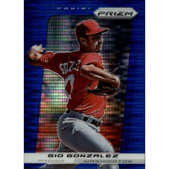 2013 Panini Prizm Prizms Blue Pulsar #1 Gio Gonzalez