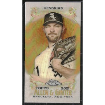 2021 Topps Allen and Ginter Chrome Mini Gold Refractors #187 Liam Hendriks