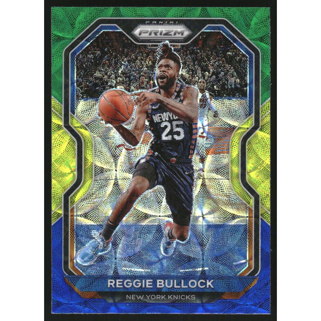 2020-21 Panini Prizm Prizms Choice Blue Yellow and Green #90 Reggie Bullock