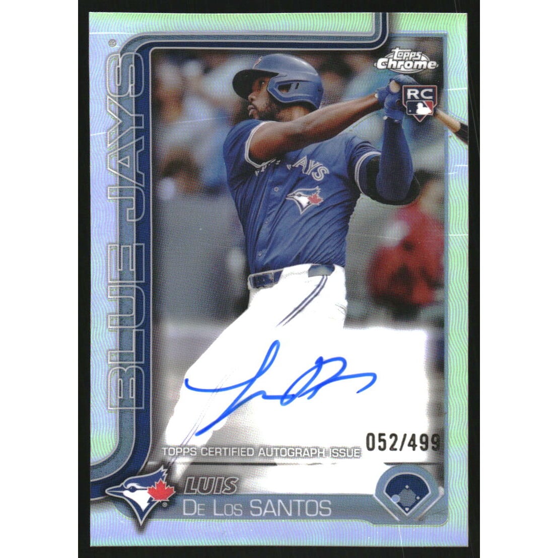 2025 Topps Chrome Rookie Autographs Refractors #RALD Luis De Los Santos. rookie card picture