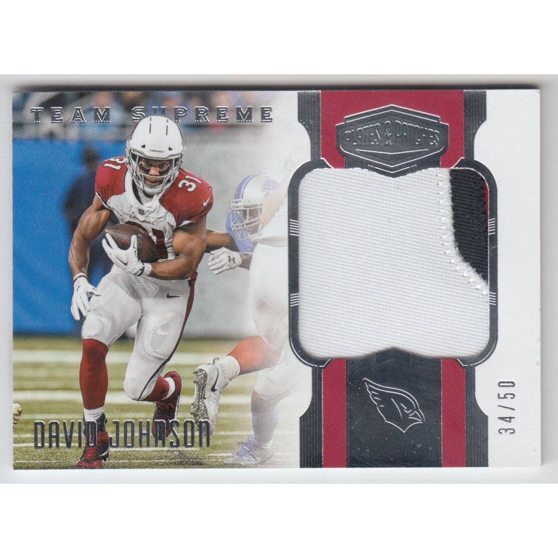 2017 Panini Plates and Patches Team Supreme Patches #5 David Johnson