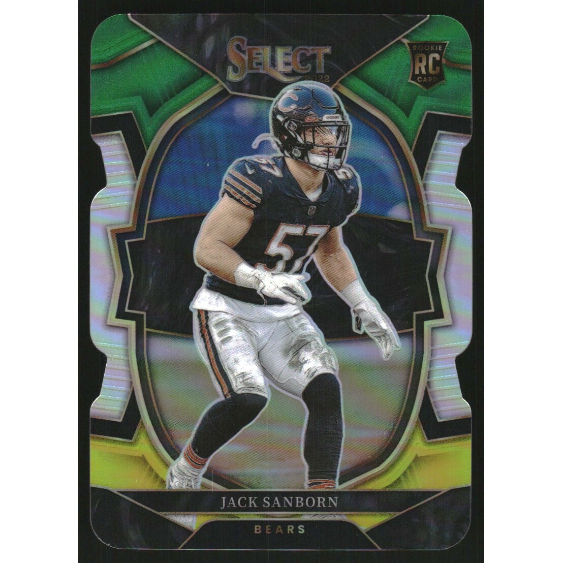 2022 Select Prizm Green and Yellow Die Cut #62 Jack Sanborn