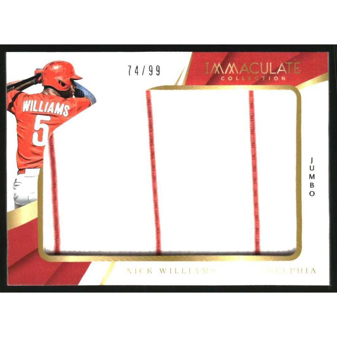 2018 Immaculate Collection Immaculate Jumbo #36 Nick Williams/99