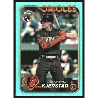 2024 Topps Chrome Logofractor Aqua Refractors #142 Heston Kjerstad