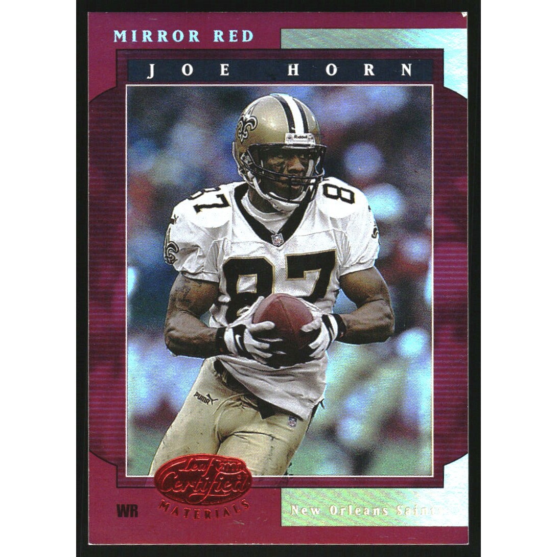 2001 Leaf Certified Materials Mirror Red #50 Joe Horn