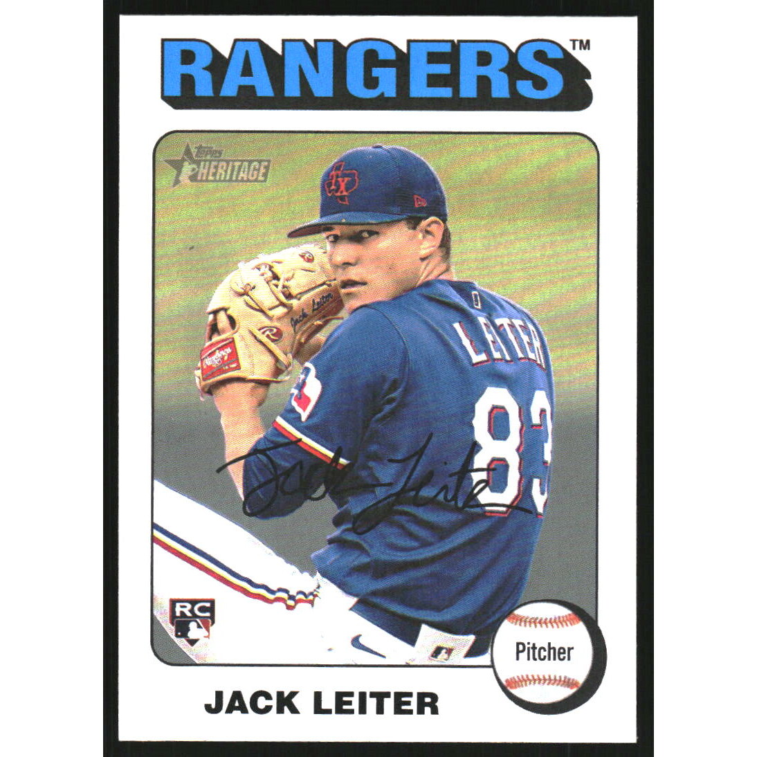 2024 Topps Heritage White Border #691 Jack Leiter. rookie card picture