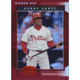 2001 Leaf Certified Materials Mirror Red #51 Bob Abreu