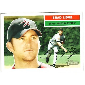 2005 Topps Heritage #437 Brad Lidge SP. rookie card picture