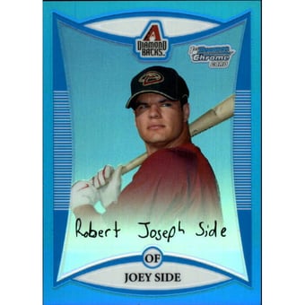 2008 Bowman Chrome Prospects Blue Refractors #BCP109 Joey Side