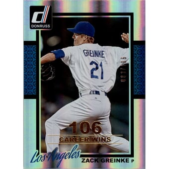2014 Donruss Stat Line Career #152 Zack Greinke/106