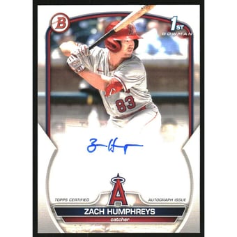 2023 Bowman Prospect Autographs #PPAZH Zach Humphreys